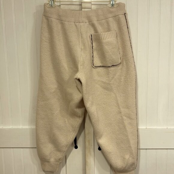 Kittenish (set) brown & cream V neck striped sweater & matching sweatpants XL - Picture 9 of 14